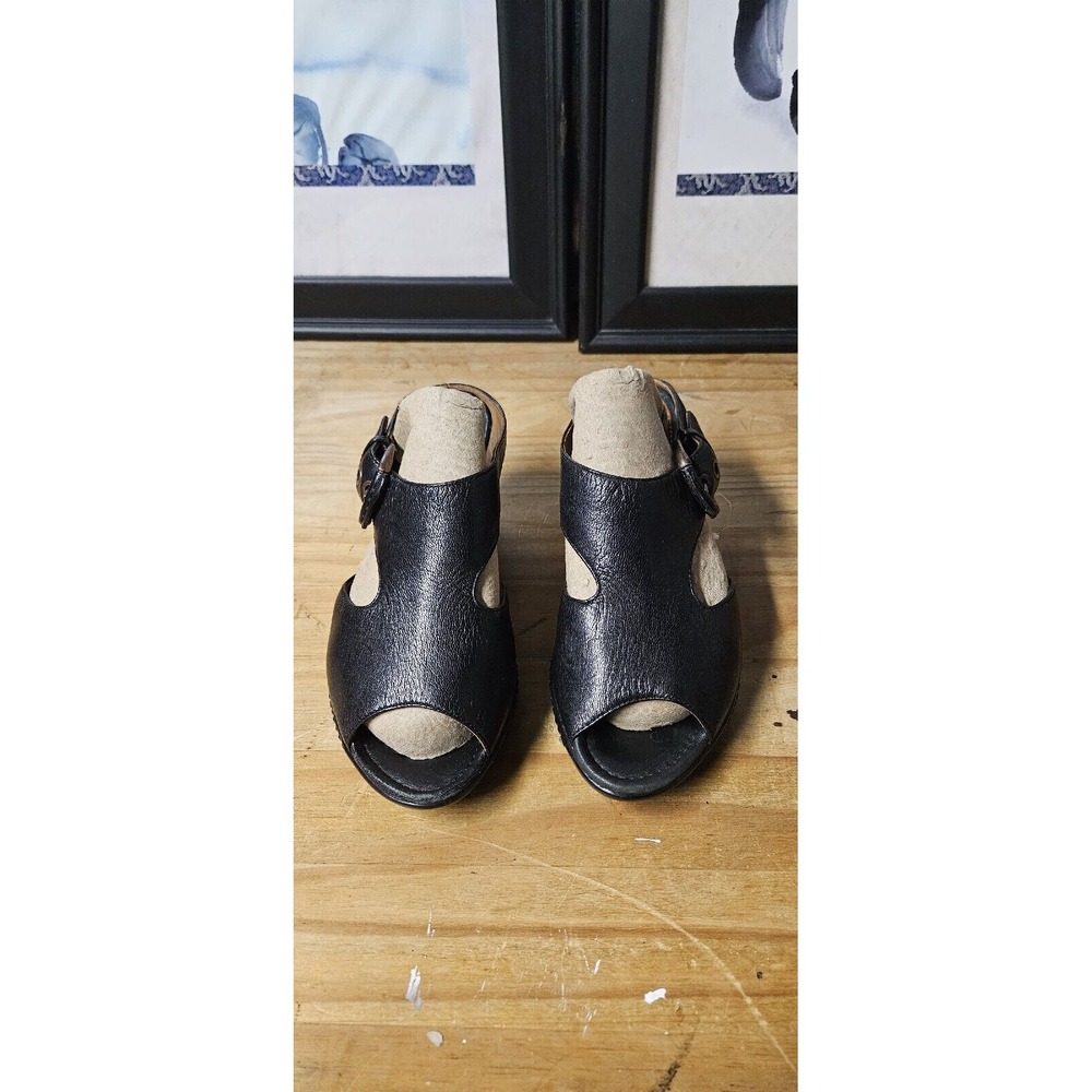 Geox Respira Summer Sandal New Black Slip On Shoes uppser leather size EU 36.5